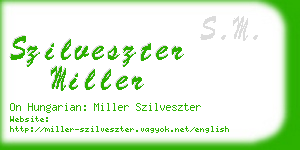 szilveszter miller business card